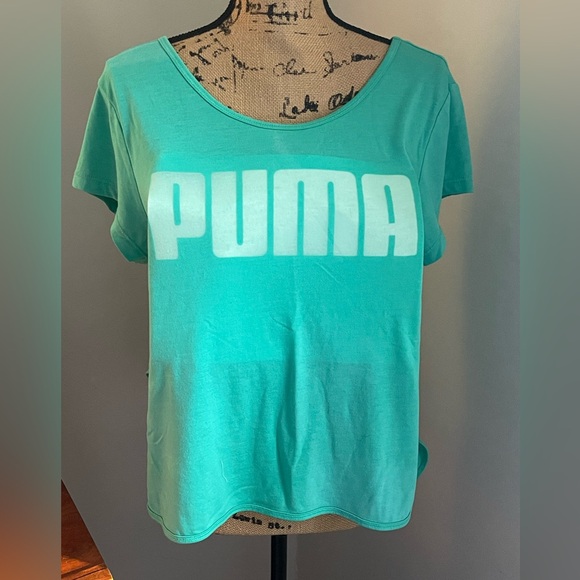 Puma Tops - Puma Green “Layer” Hi-Lo T-shirt